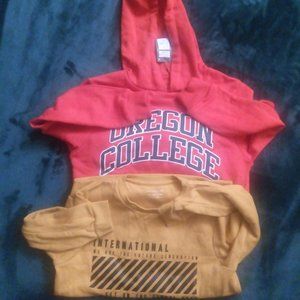 Boys Hooded Sweatshirt Oregon College Sz 10-11 NWT